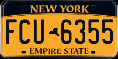 NY license plate FCU6355