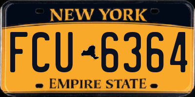 NY license plate FCU6364