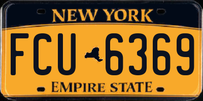NY license plate FCU6369