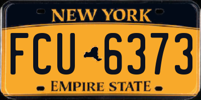NY license plate FCU6373