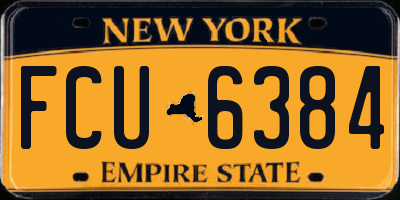 NY license plate FCU6384