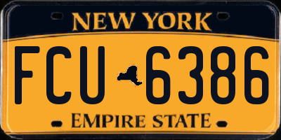 NY license plate FCU6386