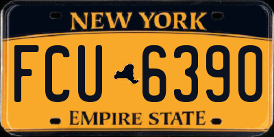 NY license plate FCU6390