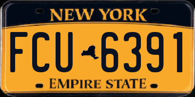 NY license plate FCU6391