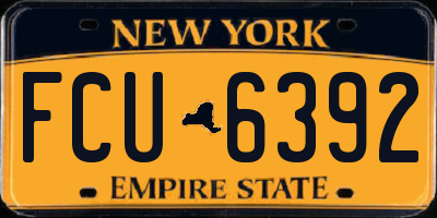NY license plate FCU6392