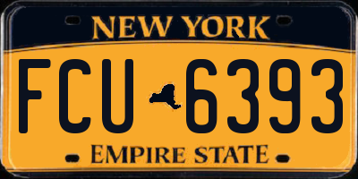 NY license plate FCU6393
