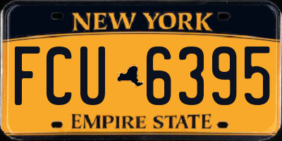NY license plate FCU6395