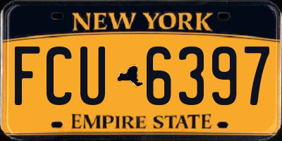 NY license plate FCU6397