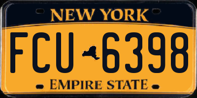 NY license plate FCU6398