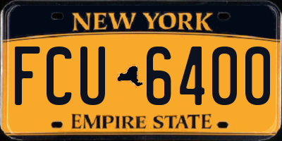NY license plate FCU6400