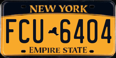 NY license plate FCU6404