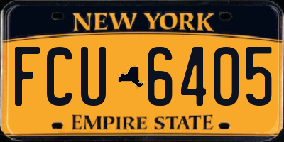 NY license plate FCU6405