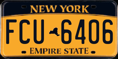 NY license plate FCU6406