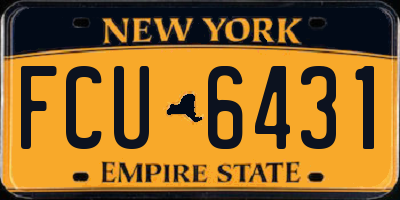 NY license plate FCU6431