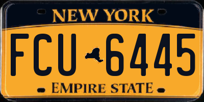 NY license plate FCU6445