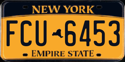 NY license plate FCU6453