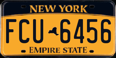NY license plate FCU6456