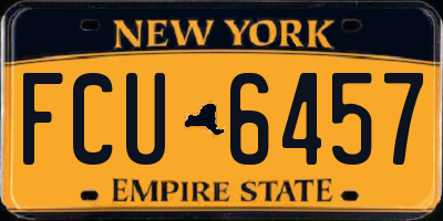 NY license plate FCU6457