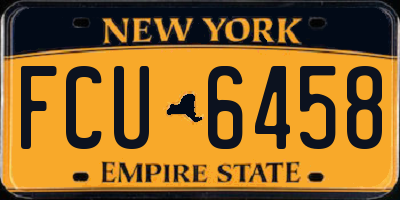 NY license plate FCU6458