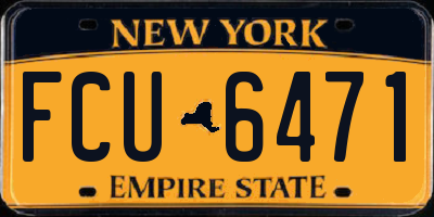 NY license plate FCU6471