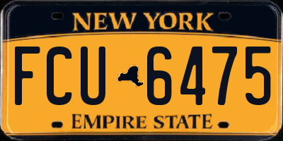 NY license plate FCU6475