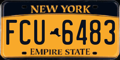NY license plate FCU6483