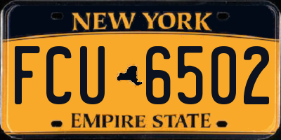 NY license plate FCU6502