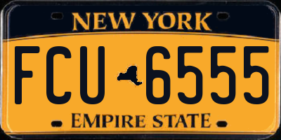NY license plate FCU6555