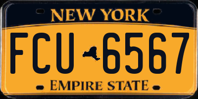 NY license plate FCU6567