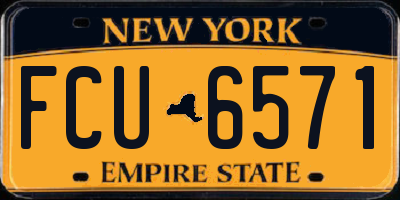 NY license plate FCU6571