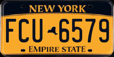 NY license plate FCU6579