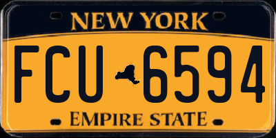 NY license plate FCU6594