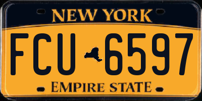 NY license plate FCU6597