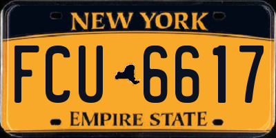 NY license plate FCU6617