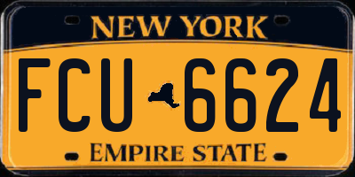 NY license plate FCU6624