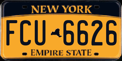 NY license plate FCU6626