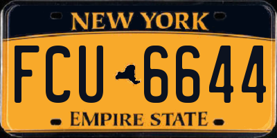 NY license plate FCU6644