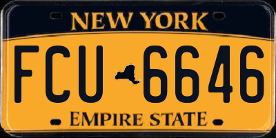 NY license plate FCU6646