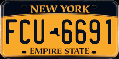 NY license plate FCU6691