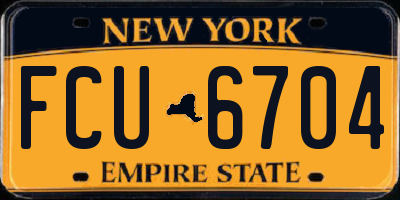 NY license plate FCU6704