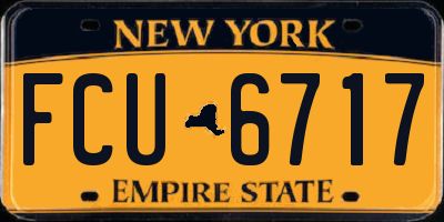NY license plate FCU6717