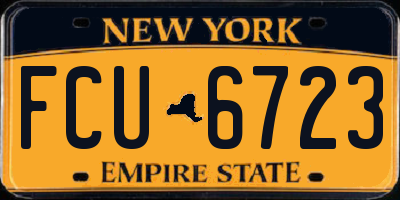 NY license plate FCU6723