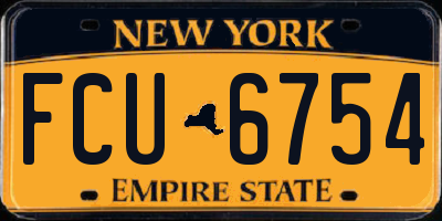 NY license plate FCU6754