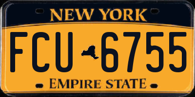 NY license plate FCU6755