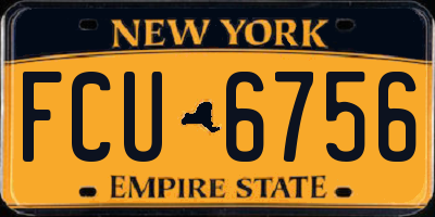 NY license plate FCU6756
