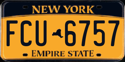 NY license plate FCU6757