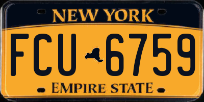 NY license plate FCU6759