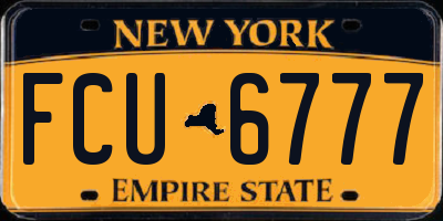 NY license plate FCU6777
