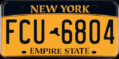 NY license plate FCU6804