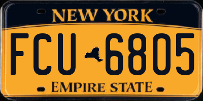 NY license plate FCU6805